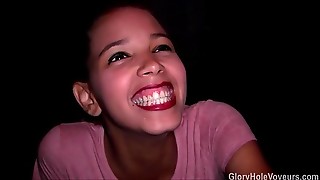 Black and ebony, Cum, Cumshot, Ebony, First time, Gloryhole, Teen