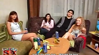 Drunk, Teen, Blowjob, Fucking, Party, Redhead, Small tits