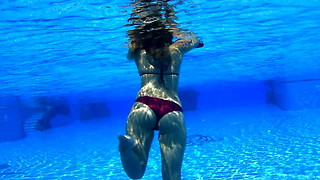 Amateur, Big ass, Bikini, Brunette, Pool, Teen, Voyeur, Wife