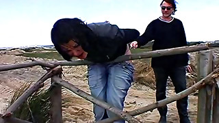 Bdsm, Brunette, Extreme, Outdoor, Rough sex, Sauna, Spanking