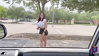 Chubby, Amateur, Milf, Big ass, Big boobs, Car, Creampie, Fucking, German, Husband