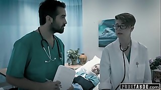 Virgin, Blonde, Cum, Cum on tits, Cumshot, Dirty, Doctor, First time, Hardcore, Medical