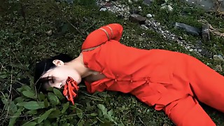 Asian, Bdsm, Chinese, Bondage, Outdoor, Brunette, Fetish, Solo