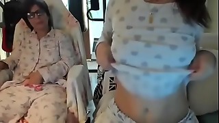 Lesbian, Masturbation, Mature, Stepmom, Teen, Webcam