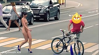 Big ass, Bubble, Flashing, Heels, Hidden cams, High heels, Nude, Outdoor, Public, Public nudity