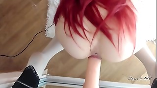 Beautiful, Fingering, Flashing, Nipples, Nude, Orgasm, Pussy, Redhead, Sex toys, Slut
