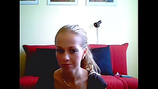 Blonde, Boots, Dildo, Game, High heels, Sex toys, Small tits, Solo, Teen, Webcam