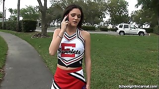 Blowjob, Brunette, Cheerleader, Creampie, Cum, Cumshot, Fucking, Hardcore, Horny, Pussy