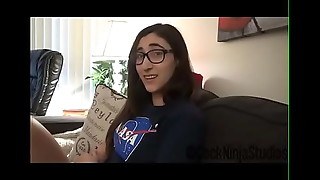 Blackmail, Bbc, Black and ebony, Blowjob, Brunette, Cock, Fucking, Funny, Glasses, Nerd