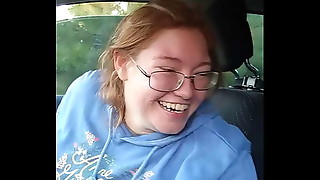 Blowjob, Car, Oral, Redhead, Work