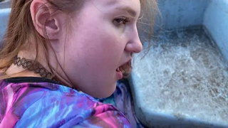 Babe, Blowjob, Cum, Cumshot, Fucking, Pov, Public, Public nudity