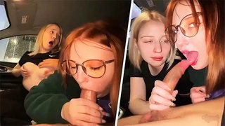 Babe, Blowjob, Car, Double penetration, Pov, Public, Public nudity, Reality, Sex