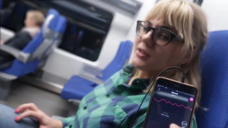 Babe, Orgasm, Pov, Public, Public nudity, Train