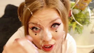 Babe, Big ass, Big boobs, Blonde, Blowjob, Facial, Pov, Reality, Russian