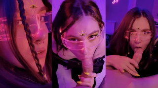18yo, Babe, Blowjob, Brunette, Cum, Cum in mouth, Cumshot, Exclusive, Foot fetish, Hottie