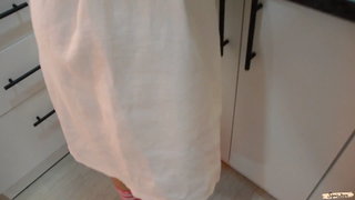 Babe, Blowjob, Brunette, College, Cum, Cumshot, Cunnilingus, Hottie, Kitchen, Missionary