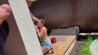 Big ass, Big boobs, Blowjob, Boyfriend, Caught, Cum, Cum on tits, Cumshot, Fetish, Friend