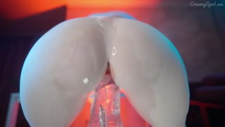 Pants, Dildo, Yoga, Standing, Machine, Big ass, Big boobs, Blonde, Creampie, Fetish