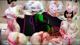 Handjob, Big ass, Big boobs, Cum, Cum on tits, Cumshot, Fetish, Oil, Panties, Rough sex