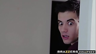 Shower, Stepmom, Big boobs, Blowjob, Brazzers, Bush, Double penetration, Hairy, Hottie, Lingerie