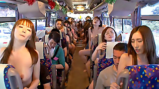 Bus, Japanese, Asian, Cum, Cumshot, Extreme, Fucking, Group sex, Hardcore, Nude