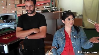 Creampie, Big ass, Big boobs, Brunette, Dirty talk, Fucking, Money, Reality, Shaved