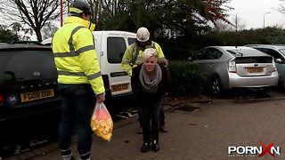 Blonde, Car, Nude, Outdoor, Pissing, Public, Public nudity, Sex, Wet
