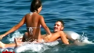 Amateur, Beach, Couple, Natural, Outdoor, Teen