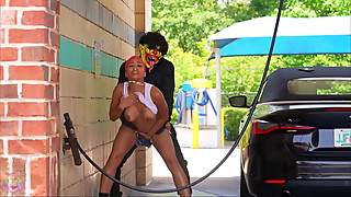 Cosplay, Public, Big ass, Black and ebony, Blowjob, Car, Doggystyle, Ebony, Fucking, Hardcore