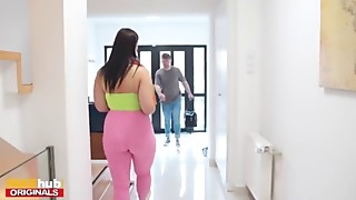 Thick, Big ass, Curvy, Bbw, Big boobs, Blowjob, Brunette, Creampie, Cum, Cum on tits