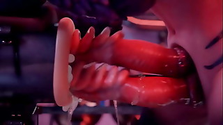 3d, Cartoon, Small tits, Hentai, Cum, Cum on tits, Cumshot
