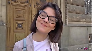 18yo, Anal, Casting, Fucking, German, Glasses, Nerd, Nude, Petite, Public