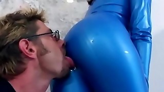 Dress, Latex, Leather, Boots, Oral, Asian, Blowjob, Brunette, Fucking, Heels