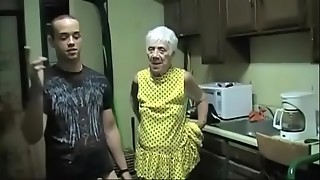 Grannies, Black and ebony, Creampie, Ebony, Kitchen, Mature, Old and young, Teen, Triple penetration
