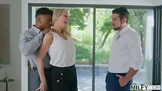Bbc, Big boobs, Big cock, Blonde, Blowjob, Cock, Cowgirl, Cum, Cum in mouth, Cum on tits