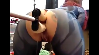 Machine, Amateur, Big ass, Double penetration, Fucking, Webcam