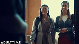 Lesbian, Cunnilingus, Natural, Titlicking, Licking, Asian, Blonde, Brunette, Eating, Face sitting