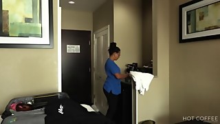 Maid, Squirting, Seduced, Hotel, Cum, Hottie, Big ass, Brunette, Cumshot, Doggystyle