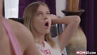 Scissoring, Student, 18yo, Ass licking, Big ass, Big boobs, Blonde, Caught, Cunnilingus, Eating