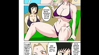 Cartoon, Lady, Anime, Beach, Hentai, Milf, Outdoor, Step fantasy, Stepson