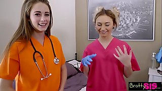 Big cock, Blonde, Blowjob, Cock, Facial, Lingerie, Missionary, Nurse, Petite, Pussy