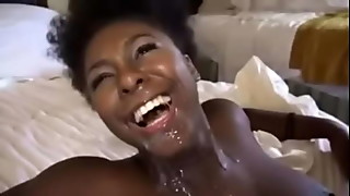 Black and ebony, Cumshot, Ebony, Facial, Fucking, Hardcore, Sperm, Squirting