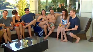 Babe, Bikini, Couple, Party, Reality, Sauna, Spanking, Swingers, Teen