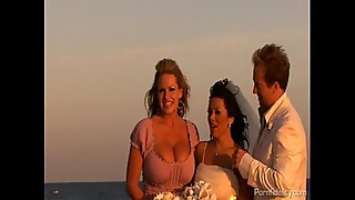 American, Big boobs, Blonde, Group sex, Husband, Milf, Threesome, Wife