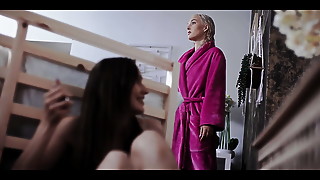 Ass licking, Cunnilingus, Lesbian, Licking, Lingerie, Massive, Party, Pussy, Rimming, Roommate