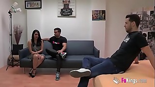 Amateur, Blowjob, Boyfriend, Brunette, Cuckold, Double penetration, European, Friend, Fucking, Hardcore