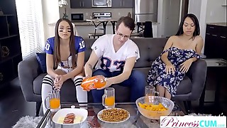 Big boobs, Big cock, Blowjob, Brunette, Cock, Cowgirl, Creampie, Cum, Cum on tits, Cumshot