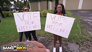 Bus, Babe, Bangbros, Black and ebony, Ebony, Fucking, Hottie, Interracial