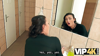Bathroom, Cheating, Beautiful, Brunette, Cunnilingus, European, Fucking, Hardcore, Hottie, Natural